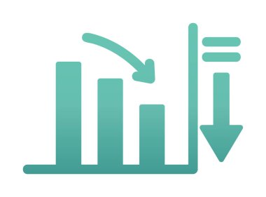 Basit grafik simgesi, vektör illüstrasyonunu azalt