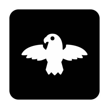 Kartal kuş simgesi, vektör illüstrasyonu  