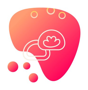 Japon tatlısı Mochi ikonunun vektör çizimi 