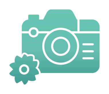 fotoğraf makinesi ikon vektör illüstrasyonu                      