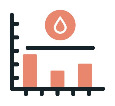 Şeker seviyesi grafik simgesi, vektör illüstrasyonu  