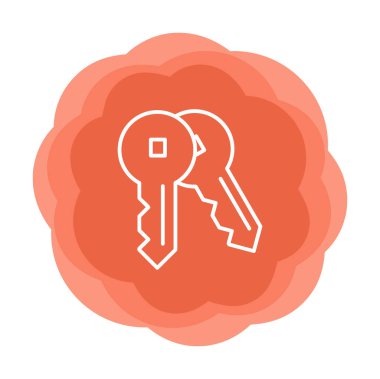 anahtar simgesi. düz dizayn. vektör illüstrasyonu 