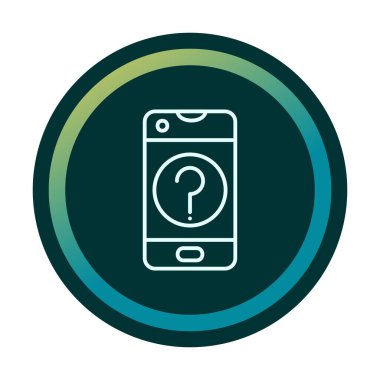 Yardım veya mobil destek simgesi, vektör illüstrasyonu 