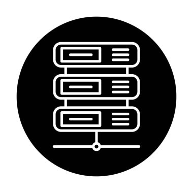 Veri sunucu simgesinin vektör illüstrasyonu 