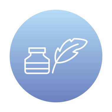 Quill ve Ink vektör simgesi