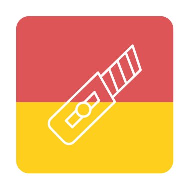 Düz Kesici. Web simgesi basit illüstrasyon