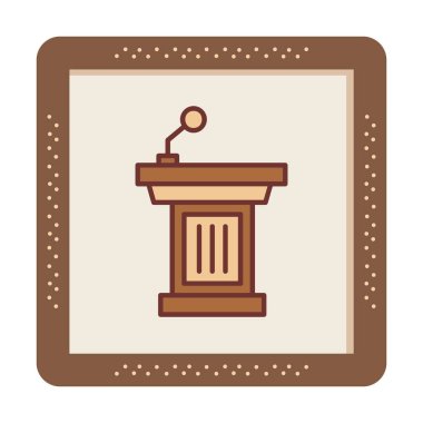 Podyum simgesinin vektör illüstrasyonu 