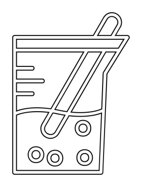 Beaker modern simgesinin vektör illüstrasyonu                          