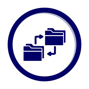 Basit Veri Kopyalama simgesi, vektör illüstrasyonu