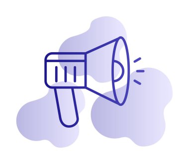 megafon ikonu. Hoparlör vektör illüstrasyonu. düz dizayn