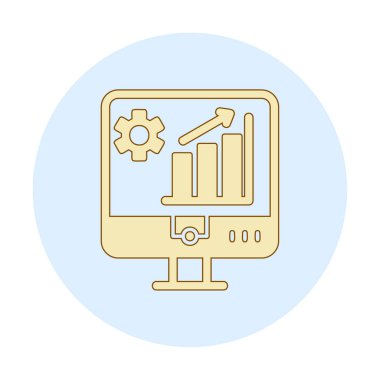 Pazar analiz simgesi vektör illüstrasyonu