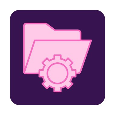 Basit Veri Yönetimi simgesi, vektör illüstrasyonu