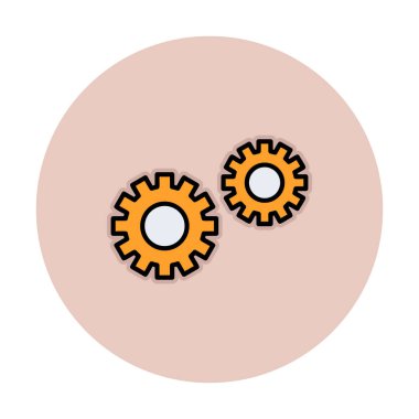 Gears'ı web simgesi, vektör çizim 