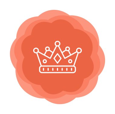 Taç. Web simgesi basit illüstrasyon