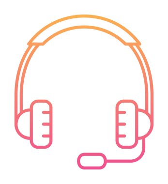 kulaklıklar düz simge, vektör illüstrasyonu