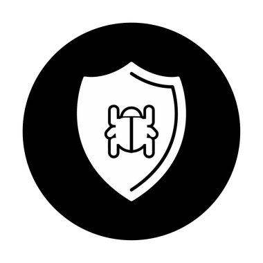 Antivirüs kalkan koruma vektör çizimi tasarımı