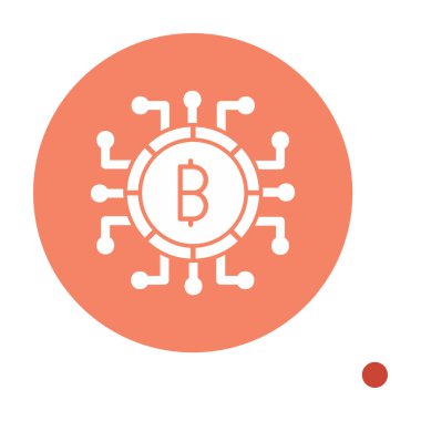 Bitcoin işareti, vektör illüstrasyonlu dijital para simgesi 