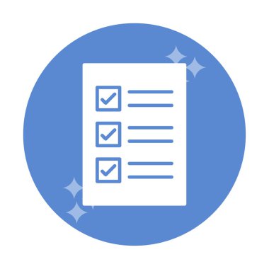 Kontrol Listesi web simgesi, vektör illüstrasyonu 