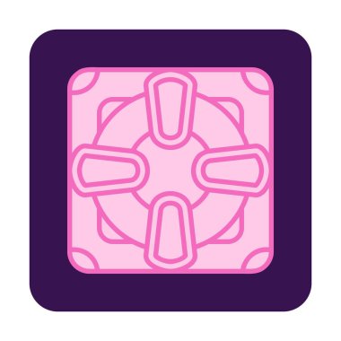 Lifesaver yassı simgesinin vektör çizimi, cankurtaran sembolü  