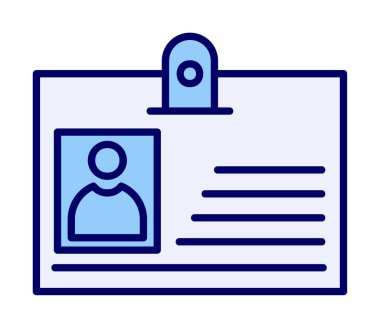 ID kart simgesi vektör illüstrasyonu