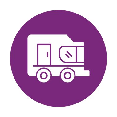 Karavan ikonu. tasarım çizimi. vektör illüstrasyonu.