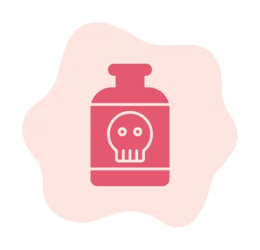 Basit Toksin simgesi, vektör illüstrasyonu