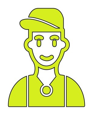 Hip Hop Man ikon vektör illüstrasyonu