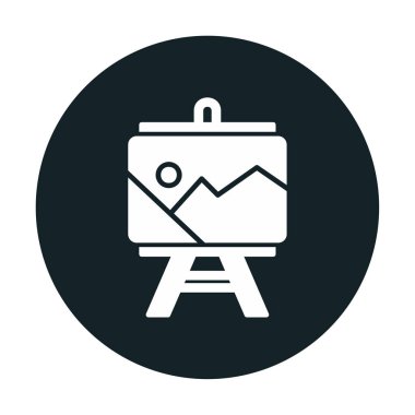 düz boyama simgesi, vektör illüstrasyonu