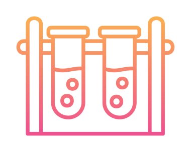 test tüpleri vektör düz renk simgesi 