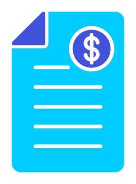 Alışveriş Faturası Vektör renk simgesi tasarımı 