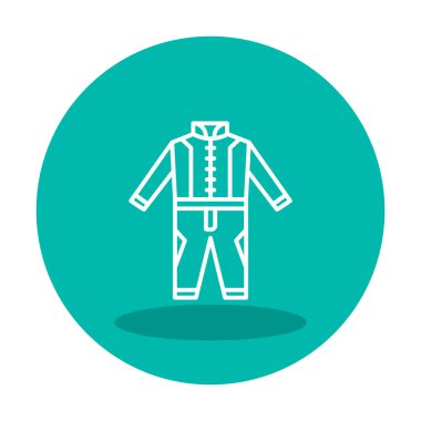 Race Suit web simgesi, vektör illüstrasyonu