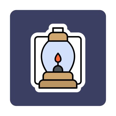 fener düz simgesi, vektör illüstrasyonu 