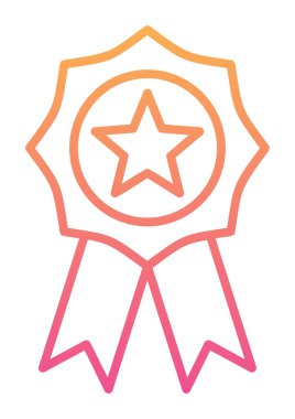  Ödül rozeti vektör çizgisi tasarımı