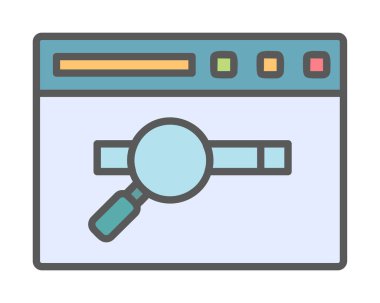 Web tarayıcı simgesi, vektör illüstrasyonu basit tasarım