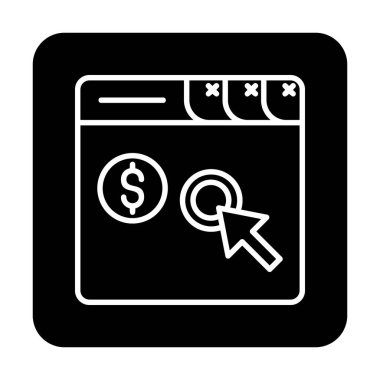 Her Tıklama simgesine Öde, vektör illüstrasyonu