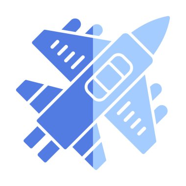 Askeri Uçak ikonu vektör illüstrasyonu