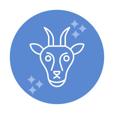 Keçi başı düz vektör simgesi 