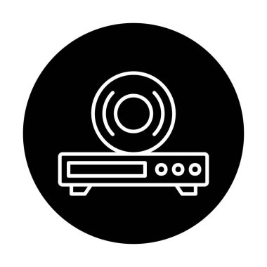 CD çalar simge vektör çizim