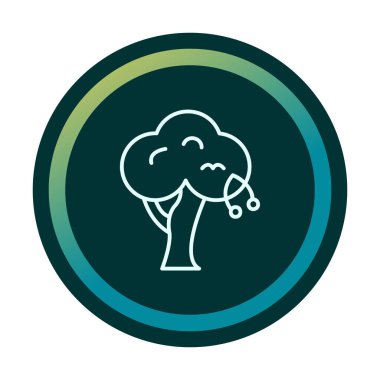 Kiraz Ağacı web simgesi, vektör illüstrasyonu