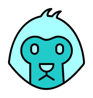  maymun arka planda izole. vektör