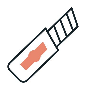 Düz Kesici. Web simgesi basit illüstrasyon