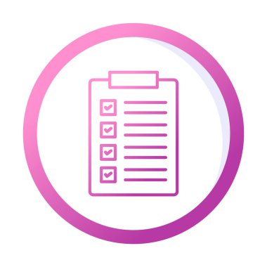 Kontrol Listesi web simgesi, vektör illüstrasyonu 