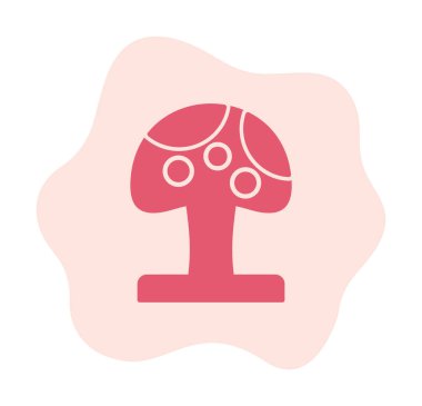 Mushroom icon, vector illustration simple design