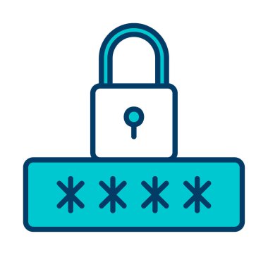 Basit Parola simgesi, vektör illüstrasyonu