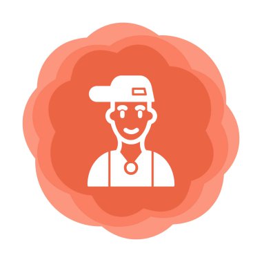 Rapçi. Web simgesi basit illüstrasyon