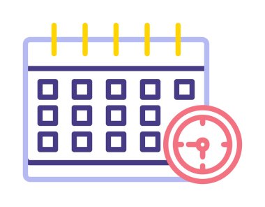 Takvim simgesi. Son teslim tarihi simgesi, vektör illüstrasyon tasarımı