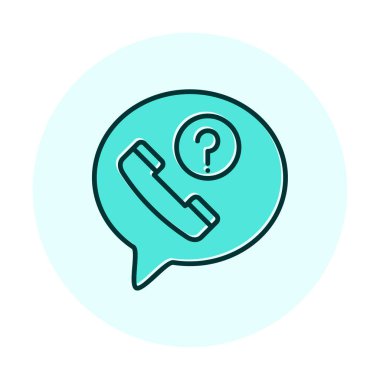 Basit kaçırılan çağrı simgesi, vektör illüstrasyonu