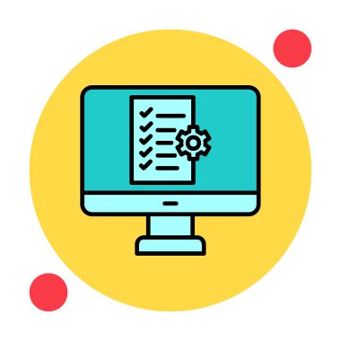 Proje Yönetimi simge vektör çizim