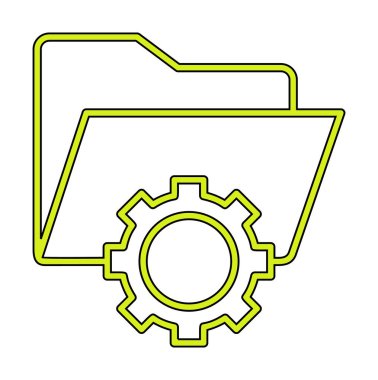 Basit Veri Yönetimi simgesi, vektör illüstrasyonu