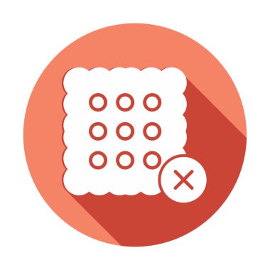 Basit Şekersiz simge, vektör illüstrasyonu